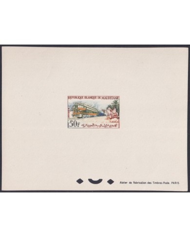 F-EX63971 MAURITANIA MNH 1965 DELUXE PROOF RAILROAD CAMEL TRAIN RAILWAYS LOCOMOTIVE FERROCARRIL