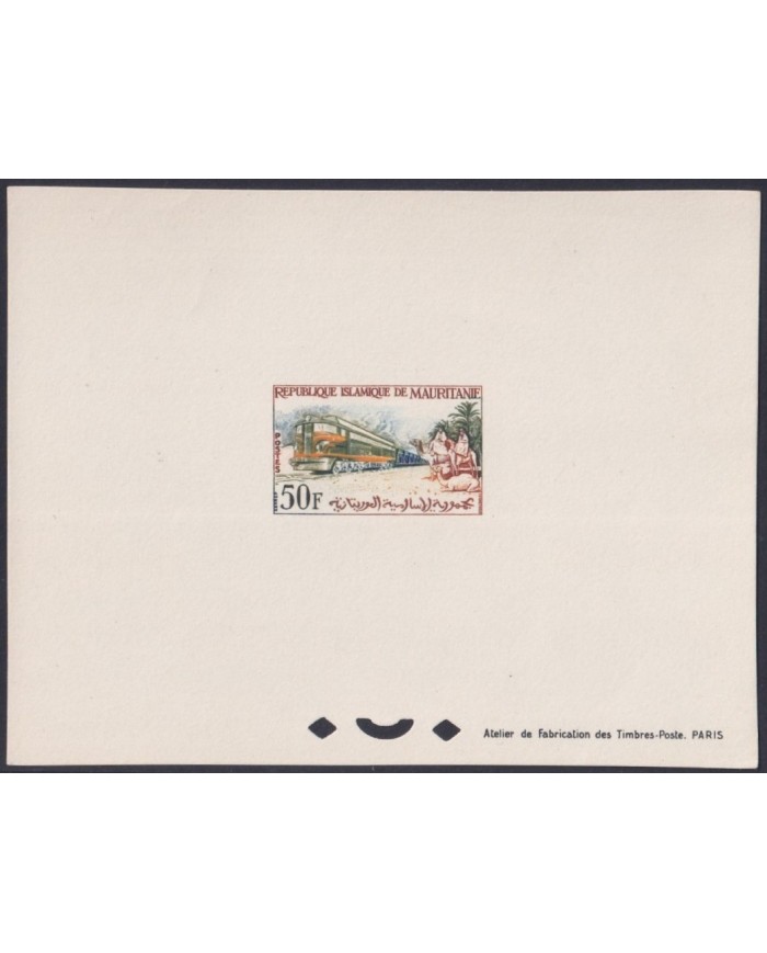 F-EX63971 MAURITANIA MNH 1965 DELUXE PROOF RAILROAD CAMEL TRAIN RAILWAYS LOCOMOTIVE FERROCARRIL