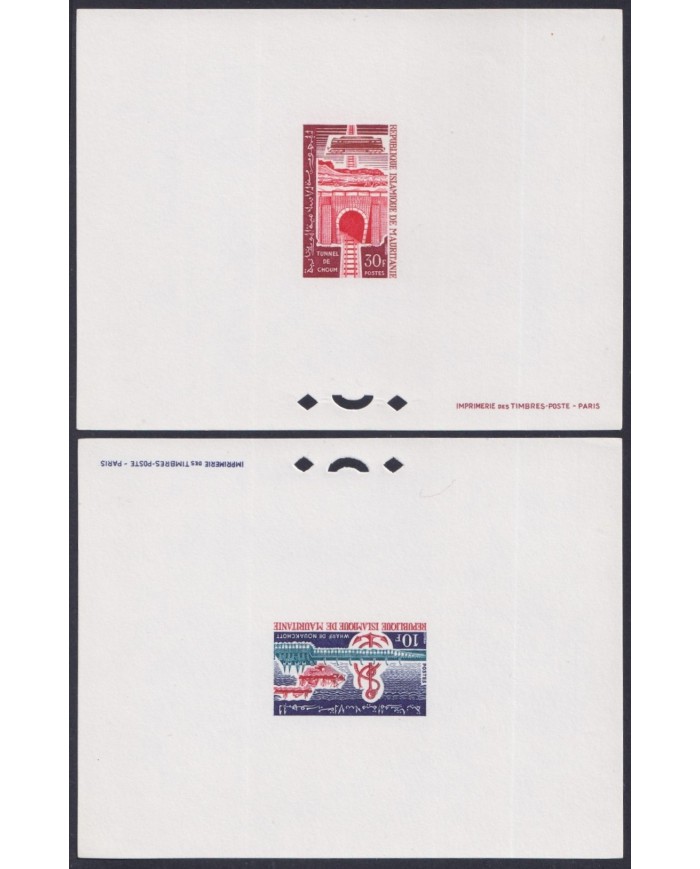 F-EX62894 MAURITANIA MNH 1965 DELUXE PROOF DEVELOPMENT TUNNEL RAILROAD TRAIN RAILWAYS LOCOMOTIVE FERROCARRIL