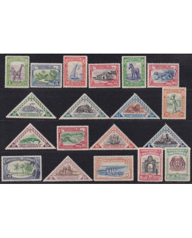 F-EX63603 MOZAMBIQUE MNH 1937 RAILROAD FAUNA BOAT SHIP INDIGENOUS COAT OF ARMS
