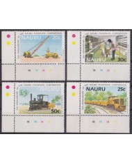 F-EX63437 NAURU MNH 1982 PHOSPHATE RAILROAD TRAIN RAILWAYS LOCOMOTIVE FERROCARRIL