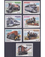 F-EX63439 NICARAGUA MNH 1981 RAILROAD TRAIN RAILWAYS LOCOMOTIVE FERROCARRIL