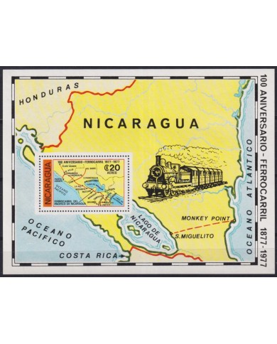 F-EX63605 NICARAGUA MNH 1978 RAILROAD TRAIN RAILWAYS LOCOMOTIVE FERROCARRIL