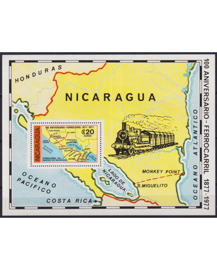 F-EX63605 NICARAGUA MNH 1978 RAILROAD TRAIN RAILWAYS LOCOMOTIVE FERROCARRIL