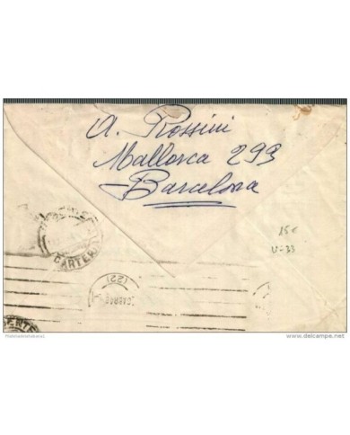 F-EX 577 SPAIN ESPAÑA OLD  COVER HOTEL DE ORIENTE TO FRANCE CENSORSHIP LYON 1915