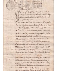 1803-PS-13 ESPAÑA SPAIN 1803 SEALLED PAPER REVENUE. SELLO 2º.