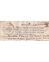 1815-PS-45 ESPAÑA SPAIN 1815 SEALLED PAPER REVENUE. SELLO 2º.