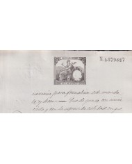1886-PS-12 ESPAÑA SPAIN 1886 SEALLED PAPER REVENUE SELLO 10º + TIMBRE MOVIL.