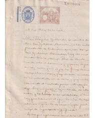 1887-PS-17 ESPAÑA SPAIN 1887 SEALLED PAPER REVENUE. SELLO 10º + BURGOS LAWYER.