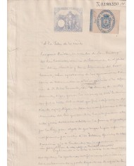 1887-PS-16 ESPAÑA SPAIN 1887 SEALLED PAPER REVENUE. SELLO 9º + BURGOS LAWYER.