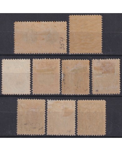 1910-253 CUBA REPUBLICA 1910 PATRIOTAS 1c-10c SPECIAL DELIVERY CYCLE ORIGINAL GUM 6 WITHOUT GUM.