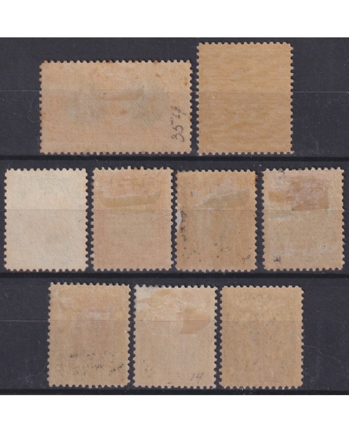 1910-253 CUBA REPUBLICA 1910 PATRIOTAS 1c-10c SPECIAL DELIVERY CYCLE ORIGINAL GUM 6 WITHOUT GUM.