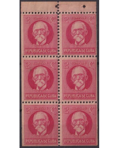 1917-446 CUBA REPUBLICA 1917 2c (215c) MAXIMO GOMEZ BOOKLED MNH.