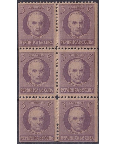 1917-448 CUBA REPUBLICA 1917 3c JOSE DE LA LUZ Y CABALLERO BOOKLED MNH.