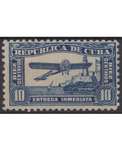 1935-104 CUBA REPUBLICA 1935 MLH SPECIAL DELIVERY MORANE AVION AIRPLANE ORIGINAL GUM.