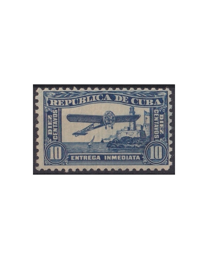 1935-104 CUBA REPUBLICA 1935 MLH SPECIAL DELIVERY MORANE AVION AIRPLANE ORIGINAL GUM.