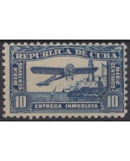 1935-104 CUBA REPUBLICA 1935 MLH SPECIAL DELIVERY MORANE AVION AIRPLANE ORIGINAL GUM.