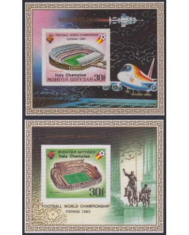F-EX46792 MONGOLIA 1982 RARE TEXTURE “COSTUMES” 6 SHEET SOCCER CUP FOOTBALL.