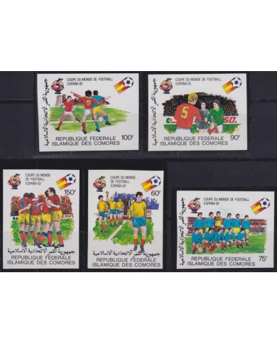 F-EX49513 COMORES MNH 1981 IMPERF SET CHAMPIONSHIP CUP SOCCER FOOTBALL.