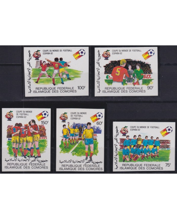 F-EX49513 COMORES MNH 1981 IMPERF SET CHAMPIONSHIP CUP SOCCER FOOTBALL.