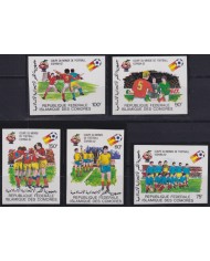 F-EX49513 COMORES MNH 1981 IMPERF SET CHAMPIONSHIP CUP SOCCER FOOTBALL.