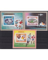 F-EX52422 MONGOLIA MNH 1982 SOCCER FOOTBALL IMPERF OVERPRINTED SPECIAL TEXTURE ONLY 3.