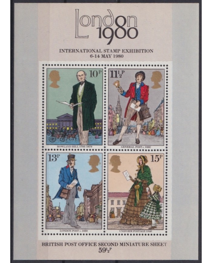 F-EX65177 ENGLAND UK GREAR BRITAIN MNH 1980 PENNY BLACK ROWLAND HILL.