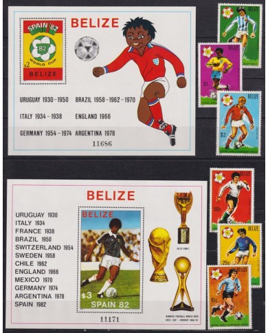 F-EX63624 BELIZE MNH 1982 SOCCER WORLD CHAMPIONSHIP FUTBOLL.