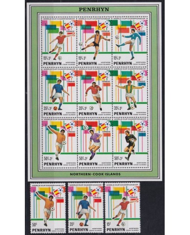 F-EX63626 PENRHYN MNH 1982 SPAIN SOCCER FUTBOL FOOTBALL CHAMPIONSHIP.