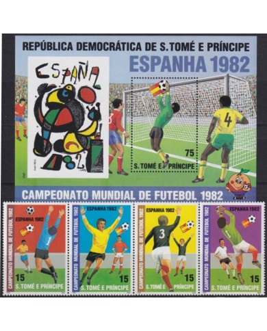 F-EX63627 SAO TOME I PRINCIPE MNH 1982 SPAIN SOCCER FUTBOL FOOTBALL CHAMPIONSHIP.