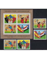 F-EX63632 YEMEN MNH 1982 SHEET SPAIN SOCCER WORLD CUP FUTBOL.