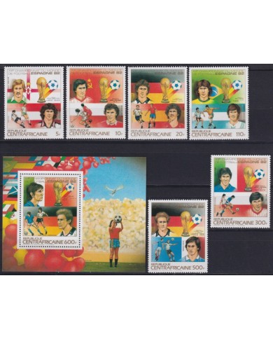 F-EX63638 CENTRAL AFRICA MNH 1983 WORLD CHAMPIONSHIP SOCCER FOOTBALL.