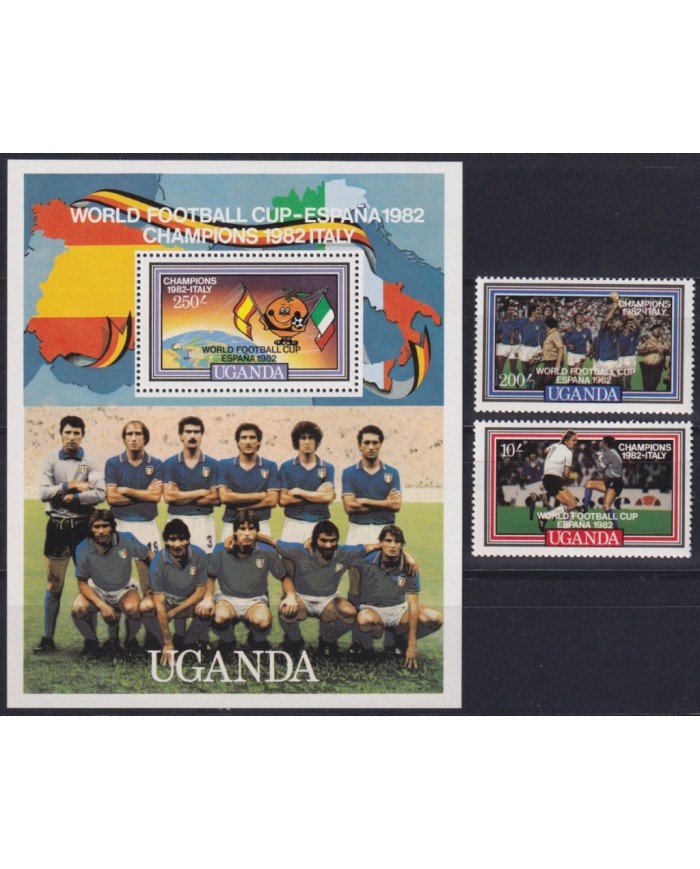 F-EX63641 UGANDA MNH 1983 WORLD CHAMPIONSHIP WINNER SOCCER FOOTBALL.