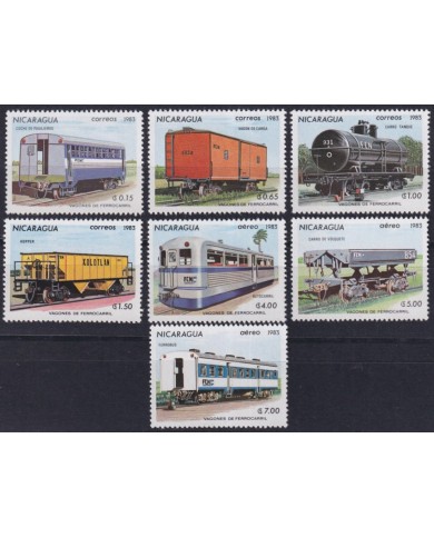 F-EX63440 NICARAGUA MNH 1983 RAILROAD TRAIN RAILWAYS LOCOMOTIVE FERROCARRIL.