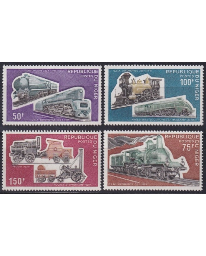 F-EX63443 NIGER MNH 1974 RAILROAD TRAIN RAILWAYS LOCOMOTIVE FERROCARRIL.