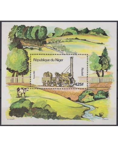 F-EX63155 NIGER MNH 1980 RAILROAD TRAIN RAILWAYS LOCOMOTIVE FERROCARRIL.
