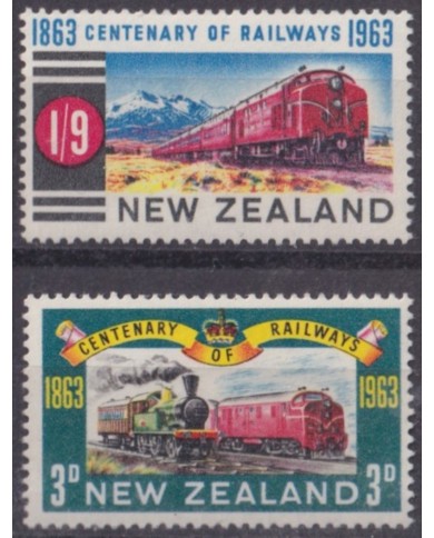 F-EX63452 NEW ZEALAND MNH 1963 RAILROAD TRAIN RAILWAYS LOCOMOTIVE FERROCARRIL.