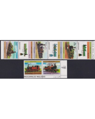 F-EX63461 PARAGUAY MH 1985 RAILROAD TRAIN RAILWAYS LOCOMOTIVE FERROCARRIL.