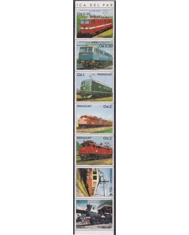 F-EX63464 PARAGUAY MNH 1980 RAILROAD TRAIN RAILWAYS LOCOMOTIVE FERROCARRIL.