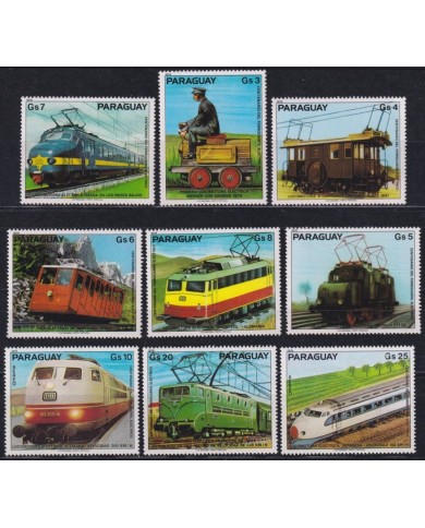 F-EX63471 PARAGUAY MNH 1979 RAILROAD TRAIN RAILWAYS LOCOMOTIVE FERROCARRIL.