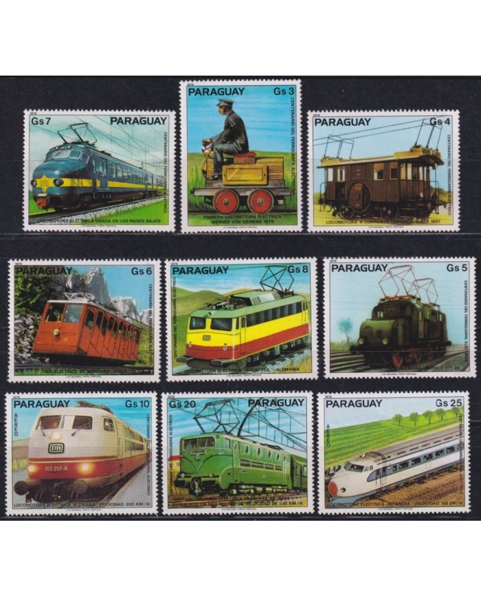 F-EX63471 PARAGUAY MNH 1979 RAILROAD TRAIN RAILWAYS LOCOMOTIVE FERROCARRIL.