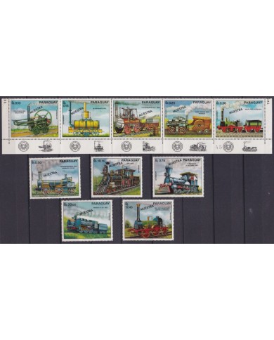 F-EX63611 PARAGUAY MNH 1972 MUESTRA RAILROAD TRAIN RAILWAYS LOCOMOTIVE FERROCARRIL.