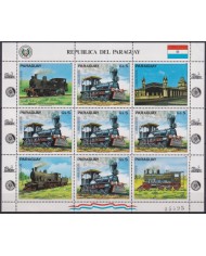 F-EX63612 PARAGUAY MNH 1980 RAILROAD TRAIN RAILWAYS LOCOMOTIVE FERROCARRIL.