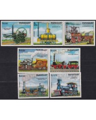 F-EX63613 PARAGUAY MNH 1972 RAILROAD TRAIN RAILWAYS LOCOMOTIVE FERROCARRIL.