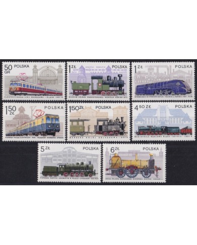 F-EX63985 POLAND MNH 1977 RAILROAD TRAIN RAILWAYS LOCOMOTIVE FERROCARRIL.