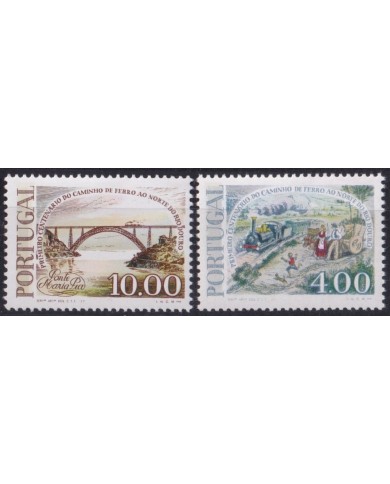 F-EX63980 PORTUGAL MNH 1977 CENT RAILROAD TRAIN RAILWAYS LOCOMOTIVE FERROCARRIL.