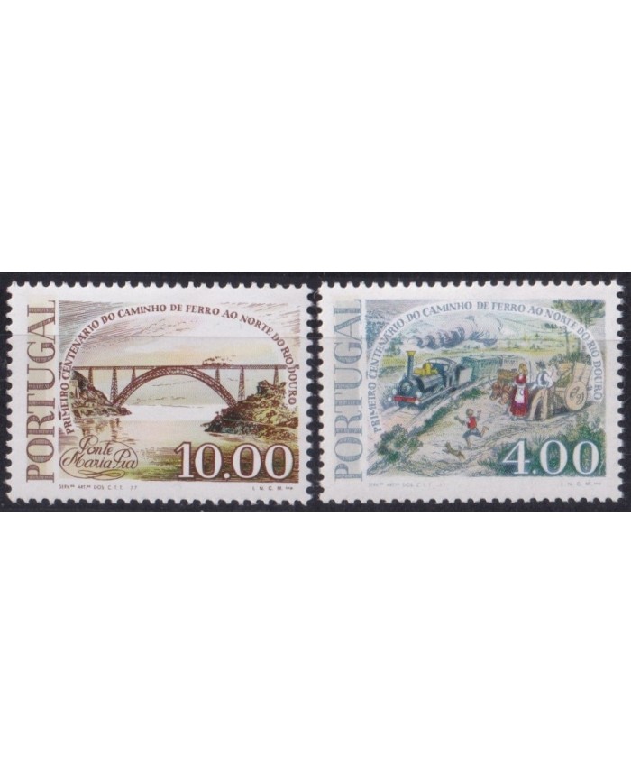F-EX63980 PORTUGAL MNH 1977 CENT RAILROAD TRAIN RAILWAYS LOCOMOTIVE FERROCARRIL.
