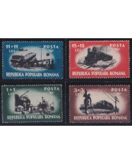 F-EX63993 RUMANIA MNH 1948 AVION AUTO RAILROAD TRAIN RAILWAYS LOCOMOTIVE FERROCARRIL.
