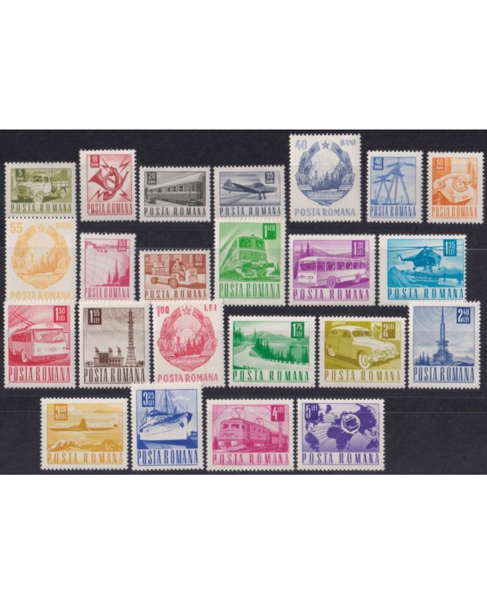 F-EX62895 RUMANIA MNH 1967 TRANSPORT & COMMUNICATION RAILROAD AVION SHIP.