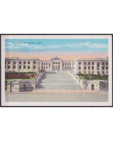 POS-1887 CUBA POSTCARD CIRCA 1950 UNIVERSITY OF HAVANA UNUSED.